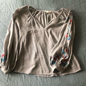 Boho floral stitched blouse GREAT CONDITION